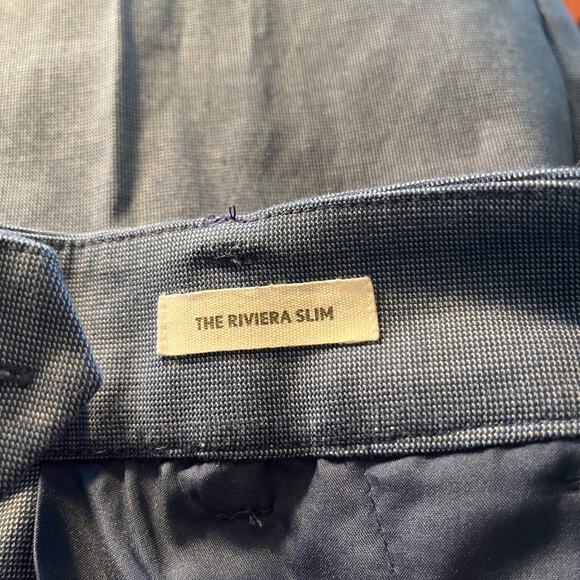BNWT LOFT Riviera Slim Pants in Texture Blue Size 8 - Picture 8 of 8